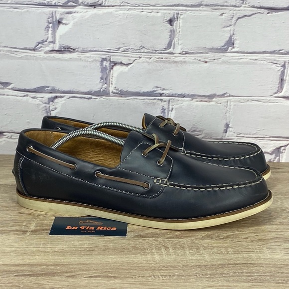 Vionic Spring Lloyd Navy Boat Shoes 